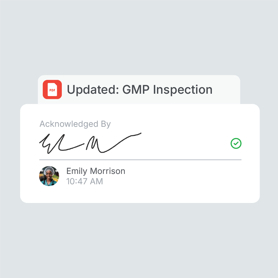 Acknowledge SOP update