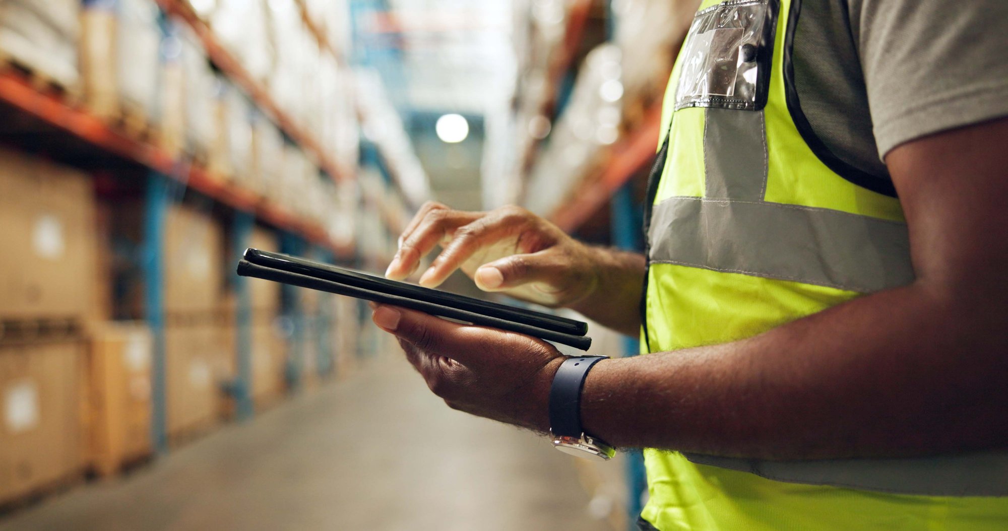 Hands,-person-and-tablet-at-warehouse-for-distribution-service,-logistics-checklist-and-package-inventory.-Worker,-digital-and-inspection-for-order-production,-freight-and-quality-control-of-cargo-2172947874_4018x2119