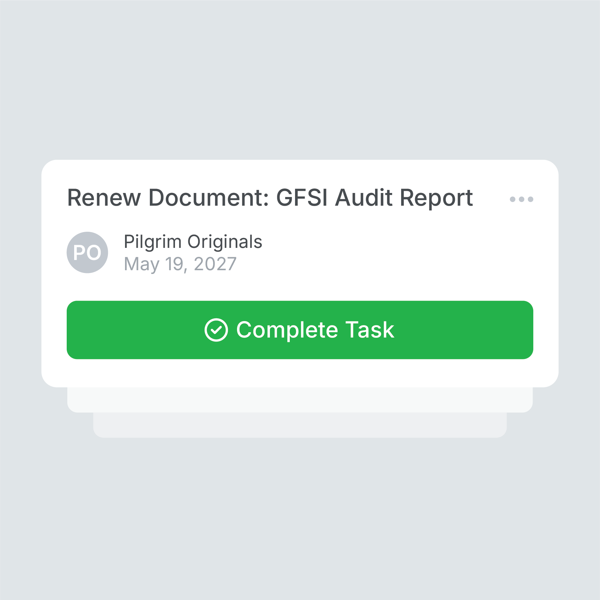 Supplier doc renewal