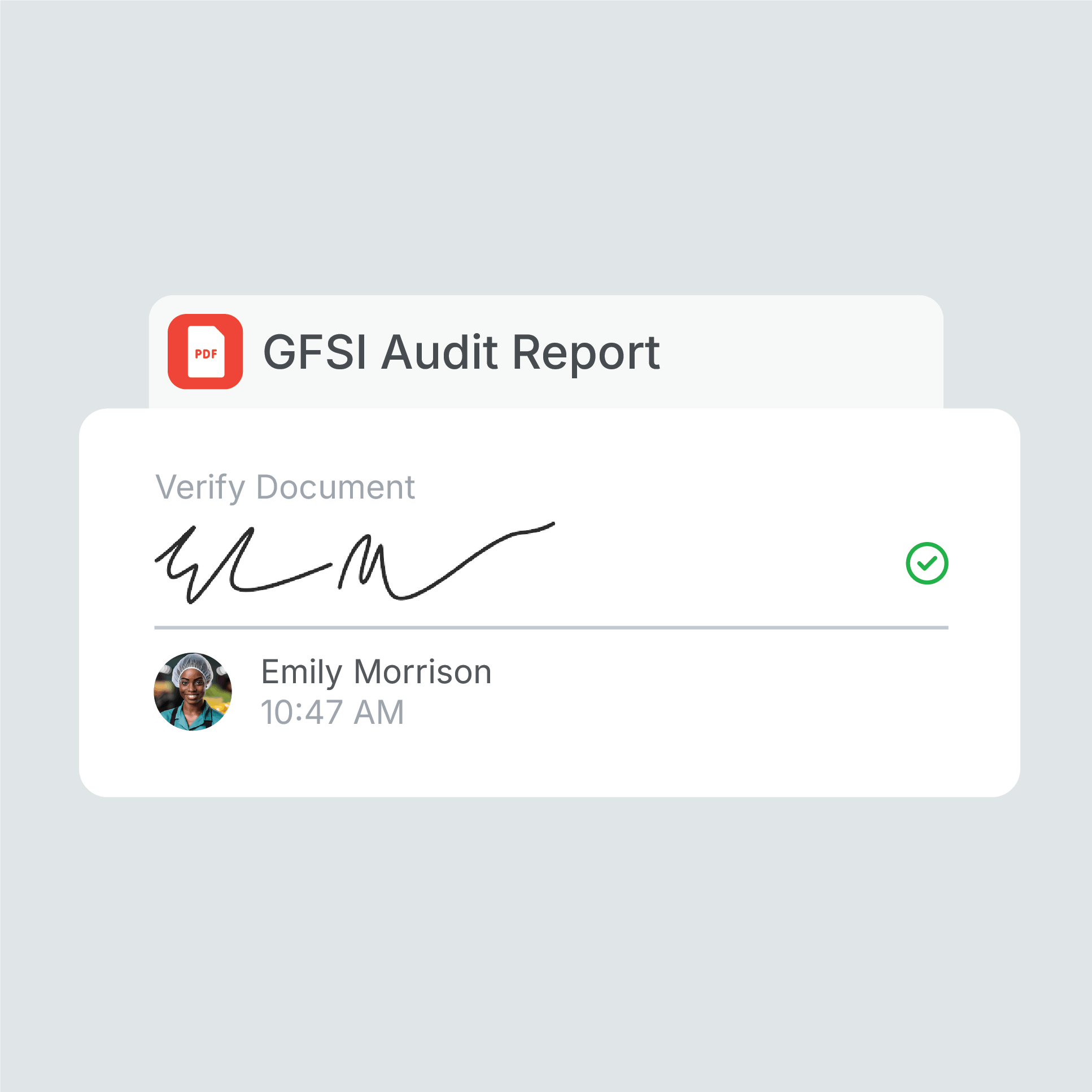 Supplier doc verification